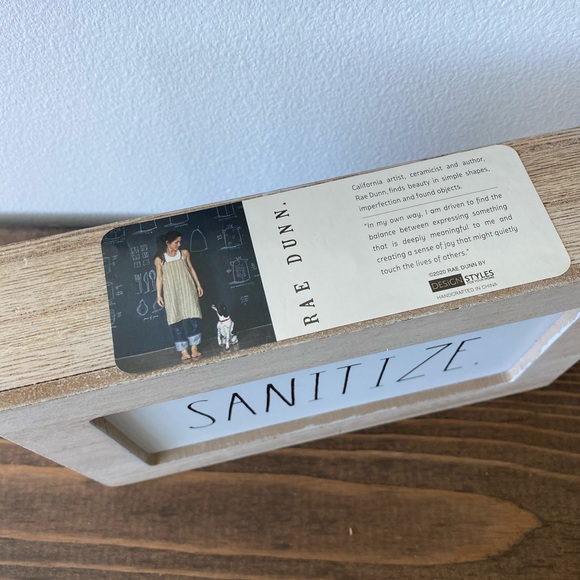 Rae Dunn Sanitize sign - Picture 3 of 3